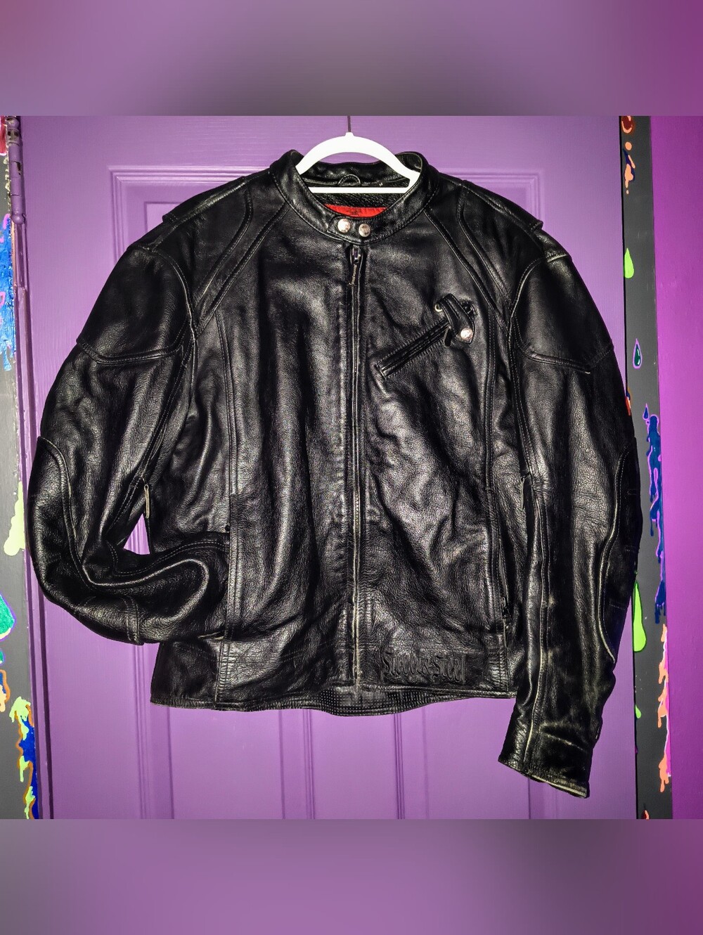 VINTAGE** (2010 Early Edition) "Street & Steel" genuine leather riding jacket .. - Picture 2 of 15